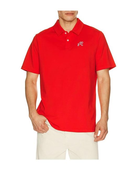 Malbon Red Fairway Polo for men