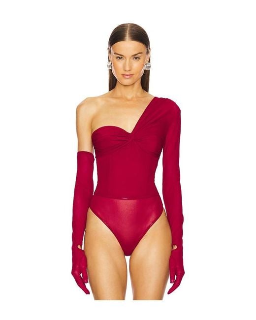 Michael Costello Red X Revolve Nobu Bodysuit