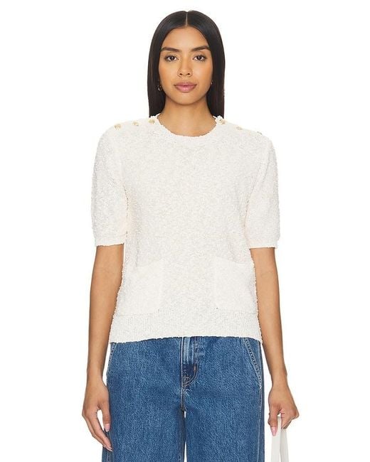 FRAME White Patch Pocket Sweater