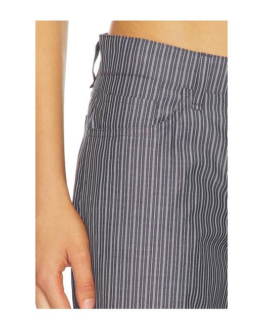 Rag & Bone Blue Saige Low-Rise Stripe Poplin Pant
