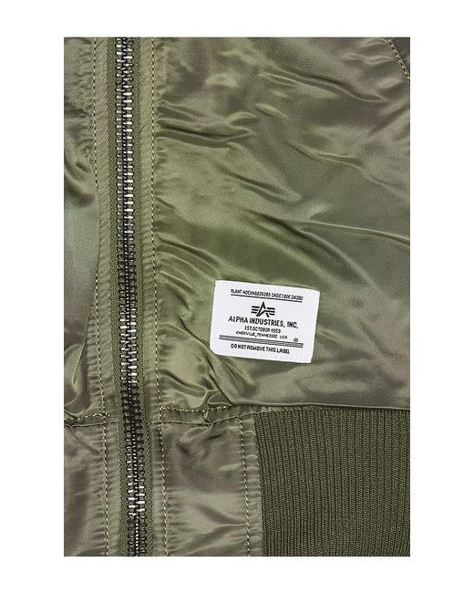 Alpha Industries Green B-15 Mod Flight Jacket for men