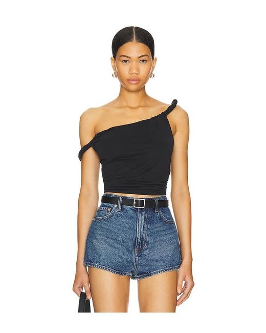 GOOD AMERICAN Blue Twist Tee