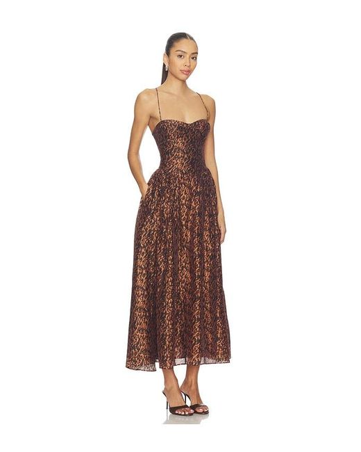 Bardot Brown Estie Printed Maxi Dress
