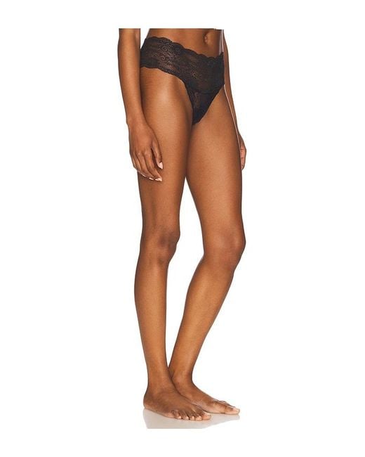 Journelle Black Sapna Mid-Rise Thong