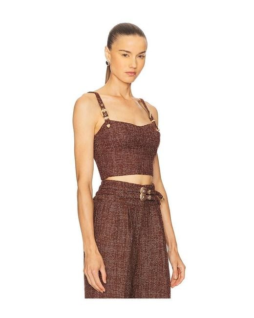 Amanda Uprichard Brown X Revolve Blythe Top
