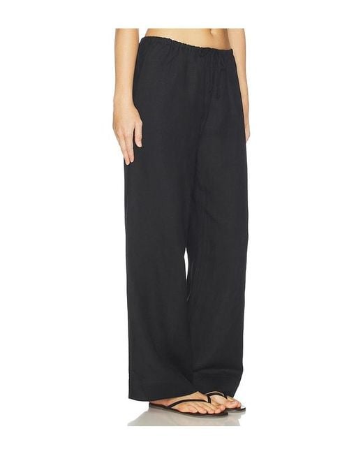 Lovers + Friends Black Lexa Linen Pant