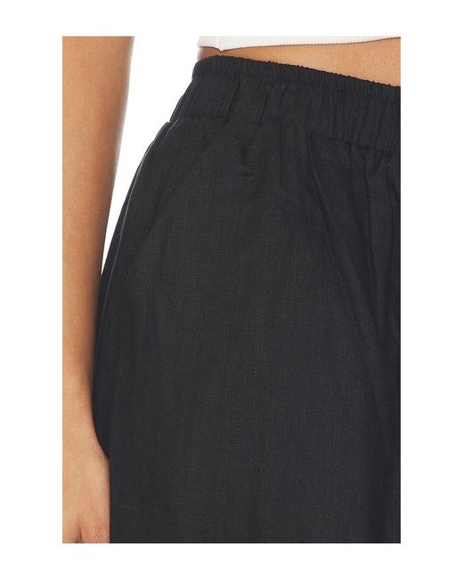 AEXAE Black Linen Balloon Pant