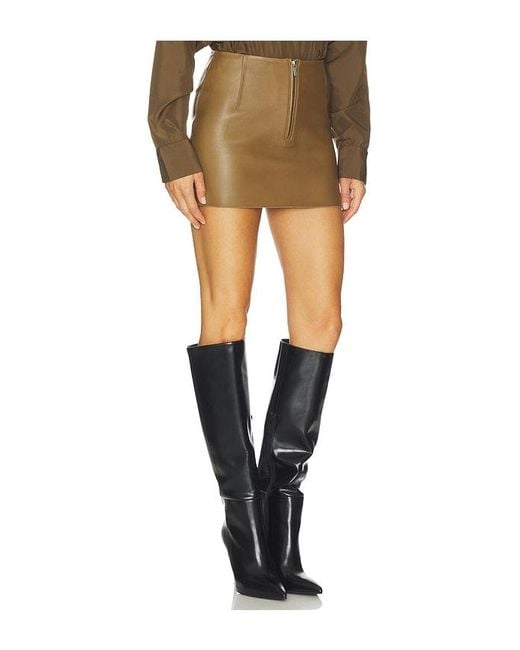 Remain Multicolor Mini Leather Skirt