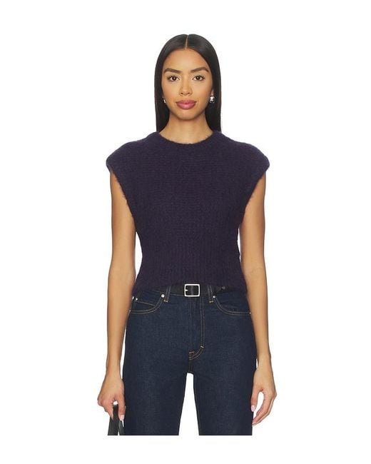 FRAME Blue The Plush Vest