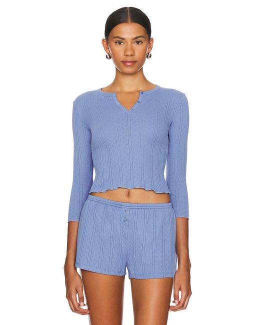 Cou Cou Intimates Blue The Baby Henley Top