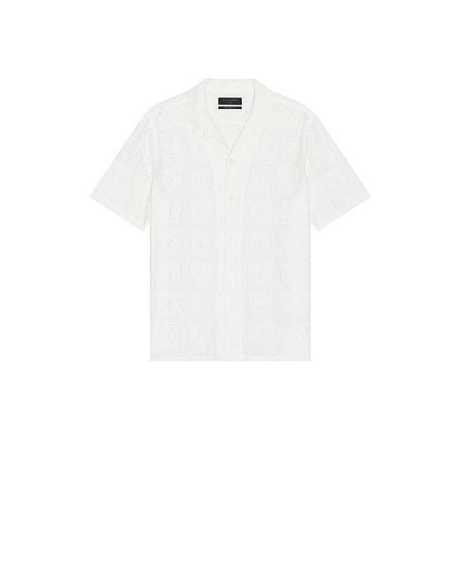 メンズ AllSaints Netley Short Sleeve Shirt White