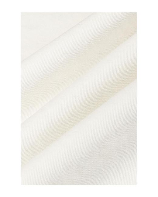 GRLFRND White Jordan Low Rise Frayed Waist Boyfriend
