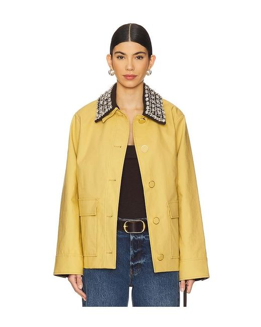 Veronica Beard Yellow Arlen Dickey Coat