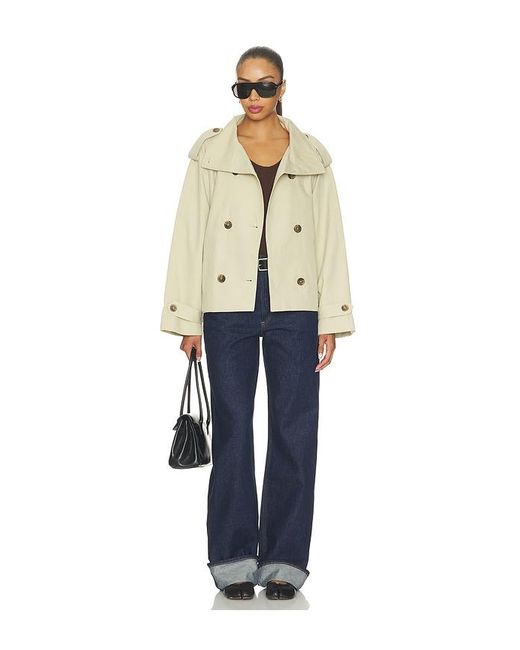 Elodie the Label Natural Saint Cropped Trench Jacket