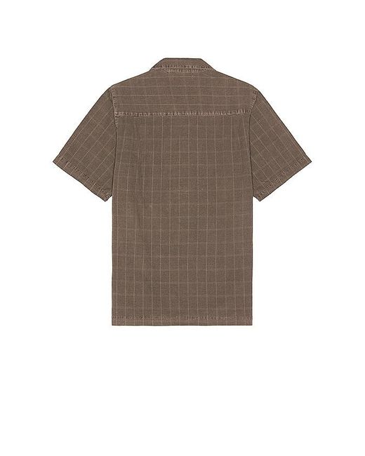 Rolla's Brown Tile Cord Bowler Shirt for men