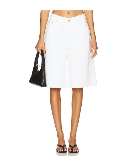 Agolde White V-Förmige Baggy Shorts