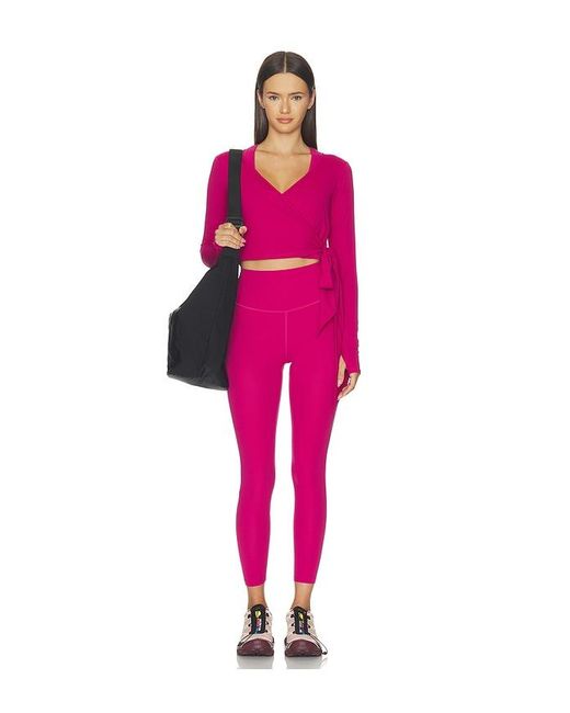 Splits59 Pink Bella Airweight Lite Wrap Top