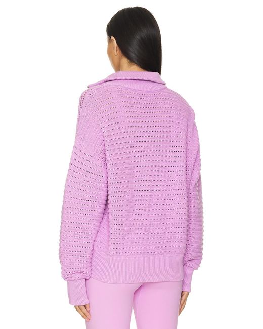 Varley Tara Half Zip セーター Purple