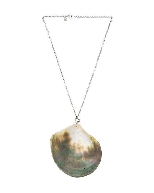 petit moments White Abalone Shell Necklace