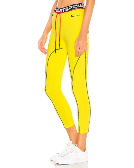 Nike Off-white X Women's Nrg Pro Tights in Yellow