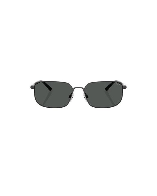 Polo Ralph Lauren Black Rectangular Sunglasses for men