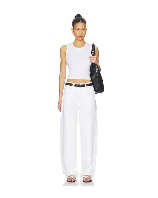 Agolde White Laria Pieced Jean