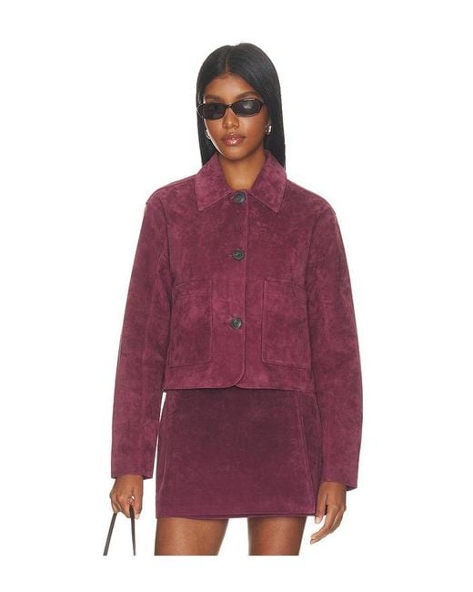 Blank NYC Red Suede Jacket