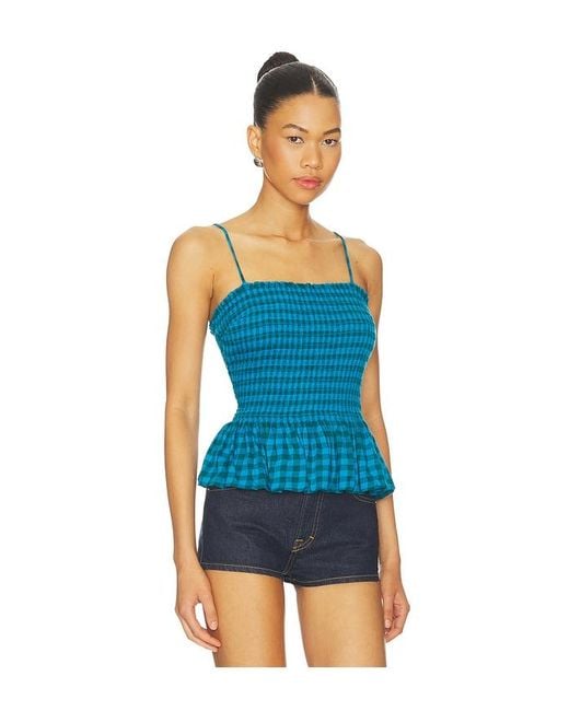 Free People Blue Sundance Tank