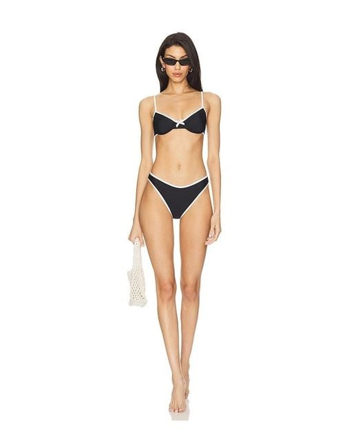 ROWEN ROSE Black Bikini Set