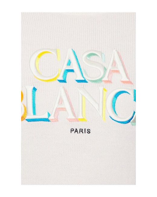 Casablanca White Stacked Logo Jumper