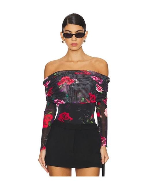 AFRM Black Maxine Bodysuit