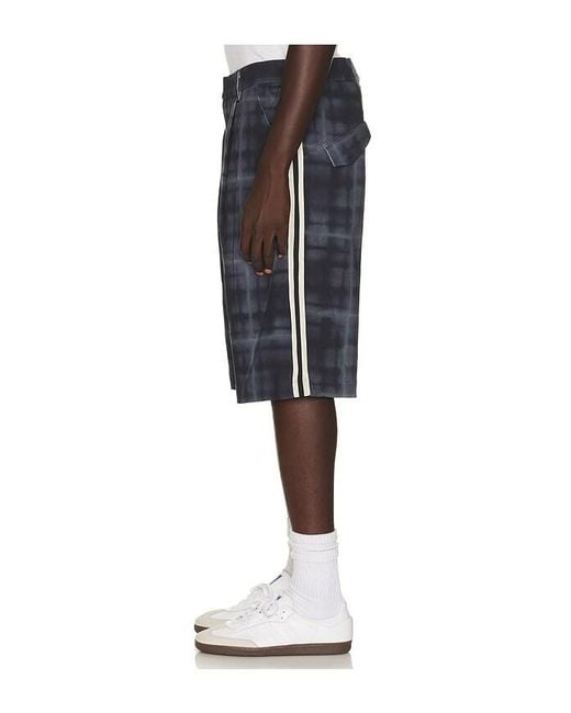 JUNGLES Black Haze Plaid Shorts for men