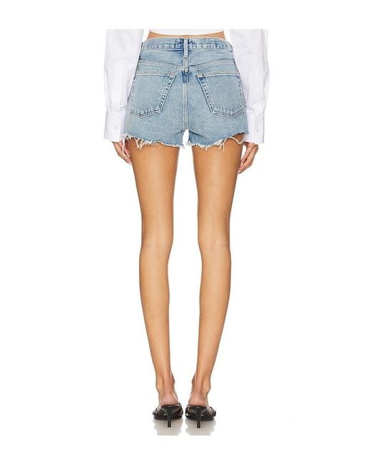 Agolde Blue Parker Cut Off Short