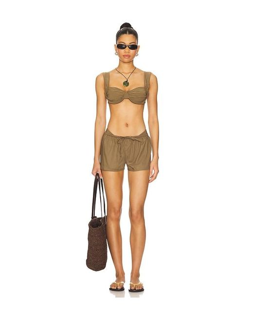 Montce Green Low-Rise Drawstring Shorts