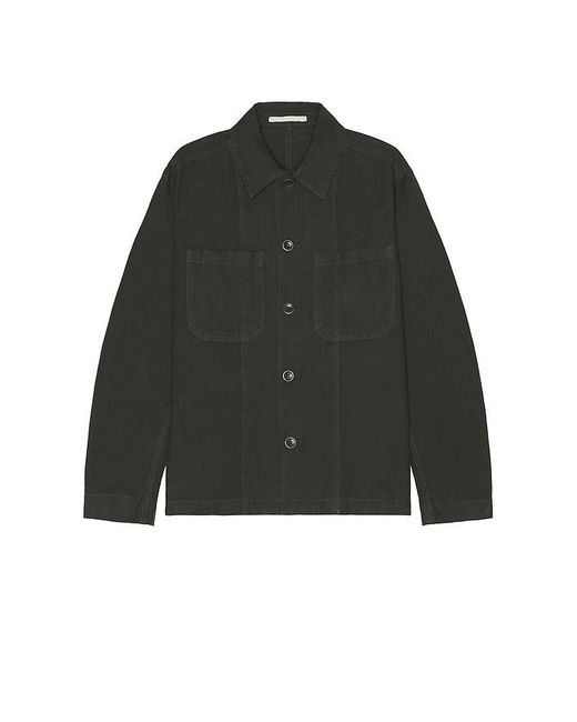 Norse Projects Black Tyge Cotton Linen Overshirt for men