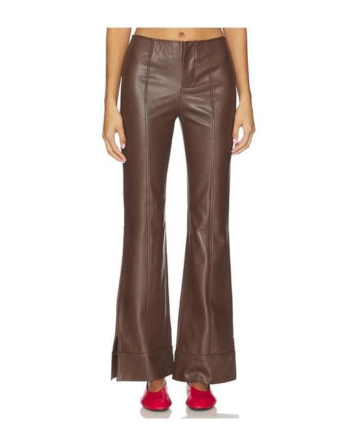 Free People Brown Glow Up Faux Leather Pant
