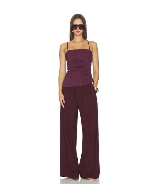 Jonathan Simkhai Purple Emerson Ruched Bustier Top
