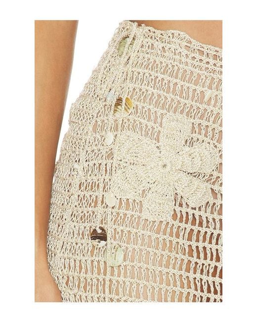 Asta Resort White Charlotte Hand Crochet Skirt