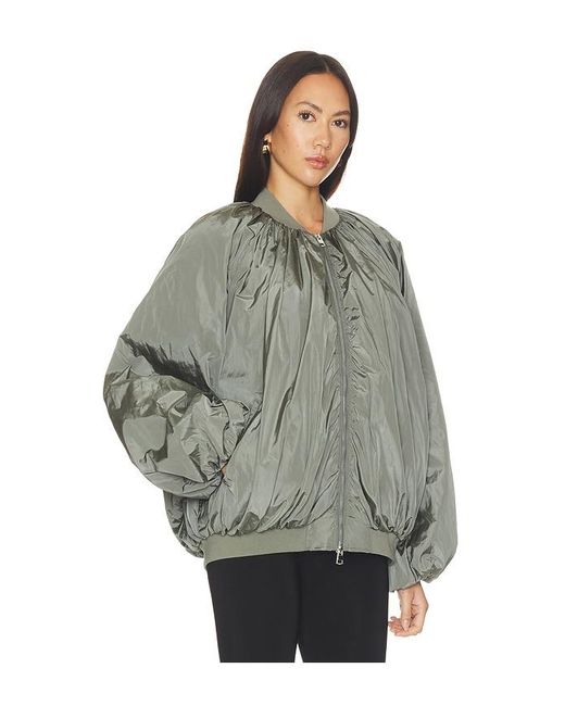 Agolde Gray Raffi Bomber Jacket
