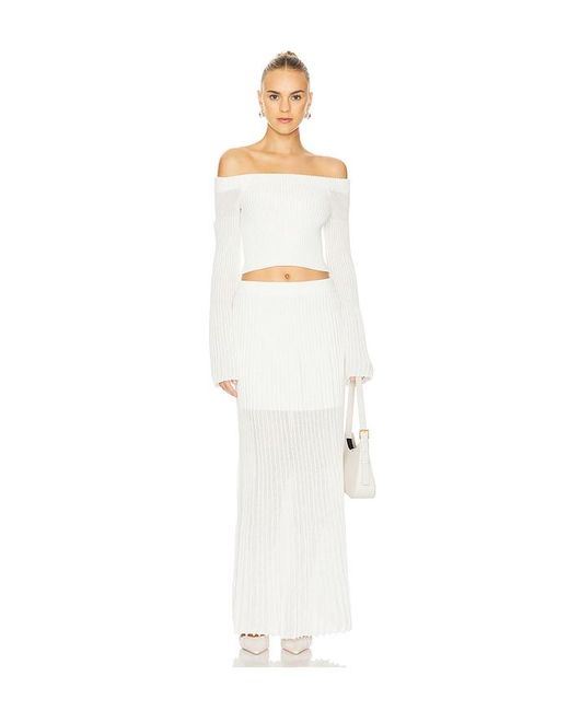 Clea White Manning Knit Skirt