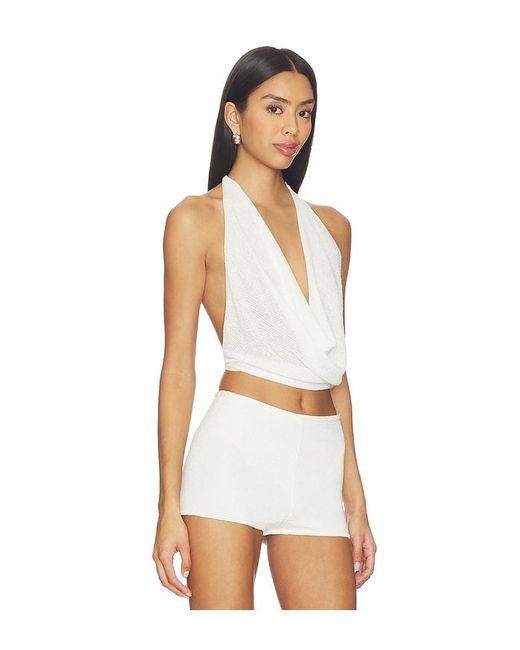 superdown White Rubie Cowl Neck Top
