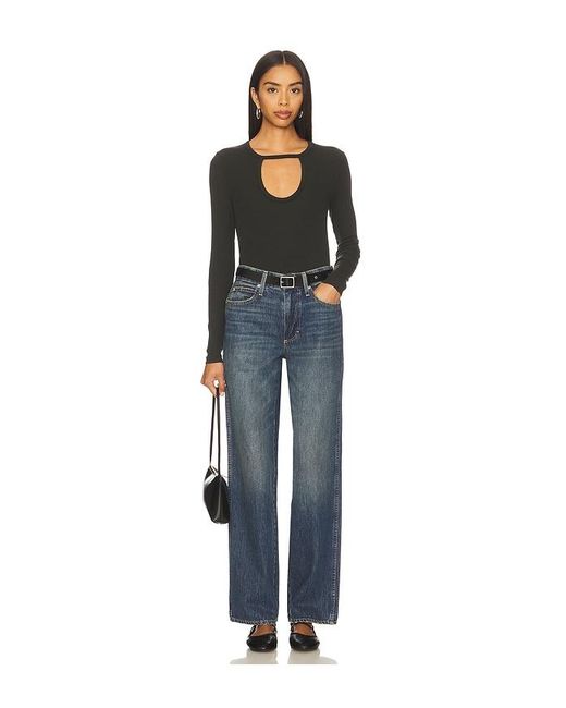 Bobi Black Front Keyhole Tee