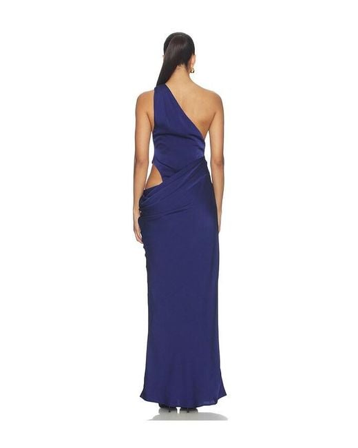 Misha Blue The Isadora Satin Dress