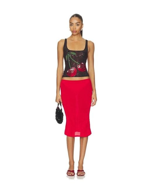 Leslie Amon Red Cherry Tank Top
