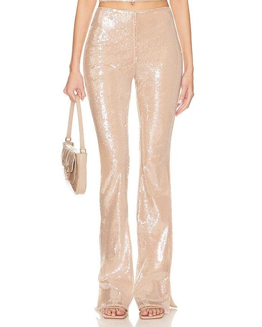 Lovers + Friends Natural Stevie Sequin Pant