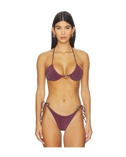 Bondeye Orange Ring Ingrid Triangle Bikini Top