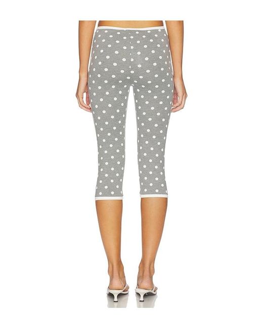 ROWEN ROSE Gray X Revolve Polka Dots Capri Pants