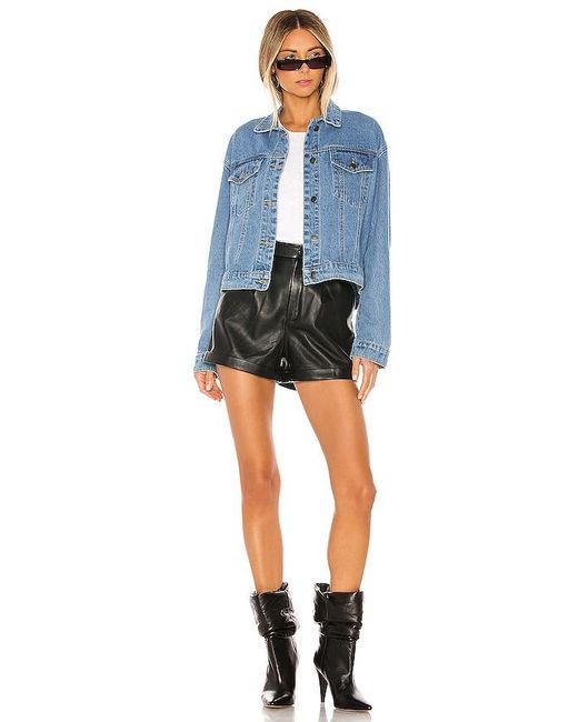 superdown Blue Raya Rhinestone Fringe Jacket