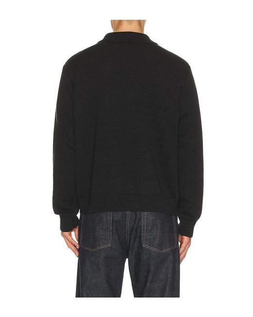 Obey Black Matt Zip Up Sweater for men