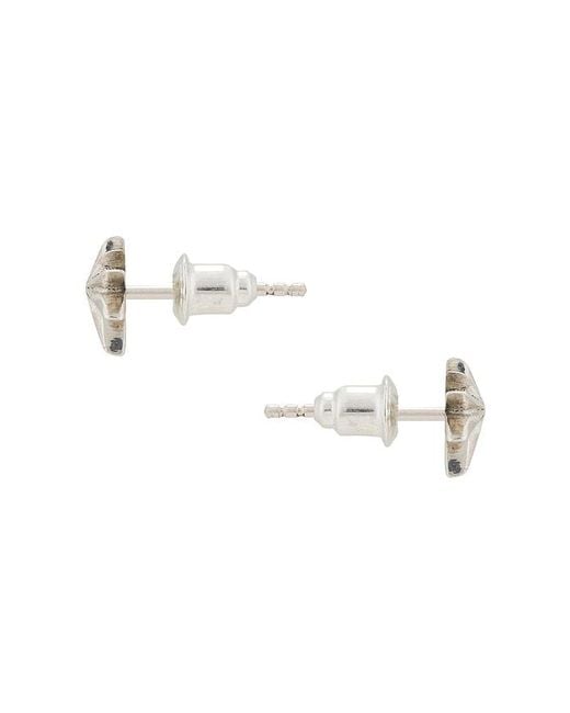 Maple Blue Hempstar Earrings 8Mm for men